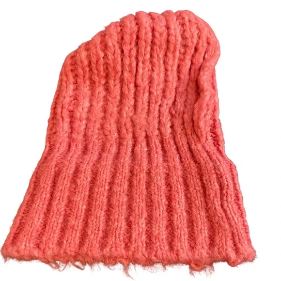 New York Company Pink Chunky Knit Ribbed Beanie‎ Hat Cozy Winter Warm - Picture 3 of 7
